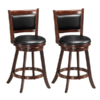 2-Pack Costway 360&deg; Swivel Counter Height Wood Chairs w/ Upholstered Seat &amp;amp; Footrest $129.79 + Free Shipping