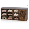 Giantex 9 Cube Adjustable Shelves Shoe Bench with Cabinet &amp;amp; Removable Padded Cushion $54 + Free Shipping