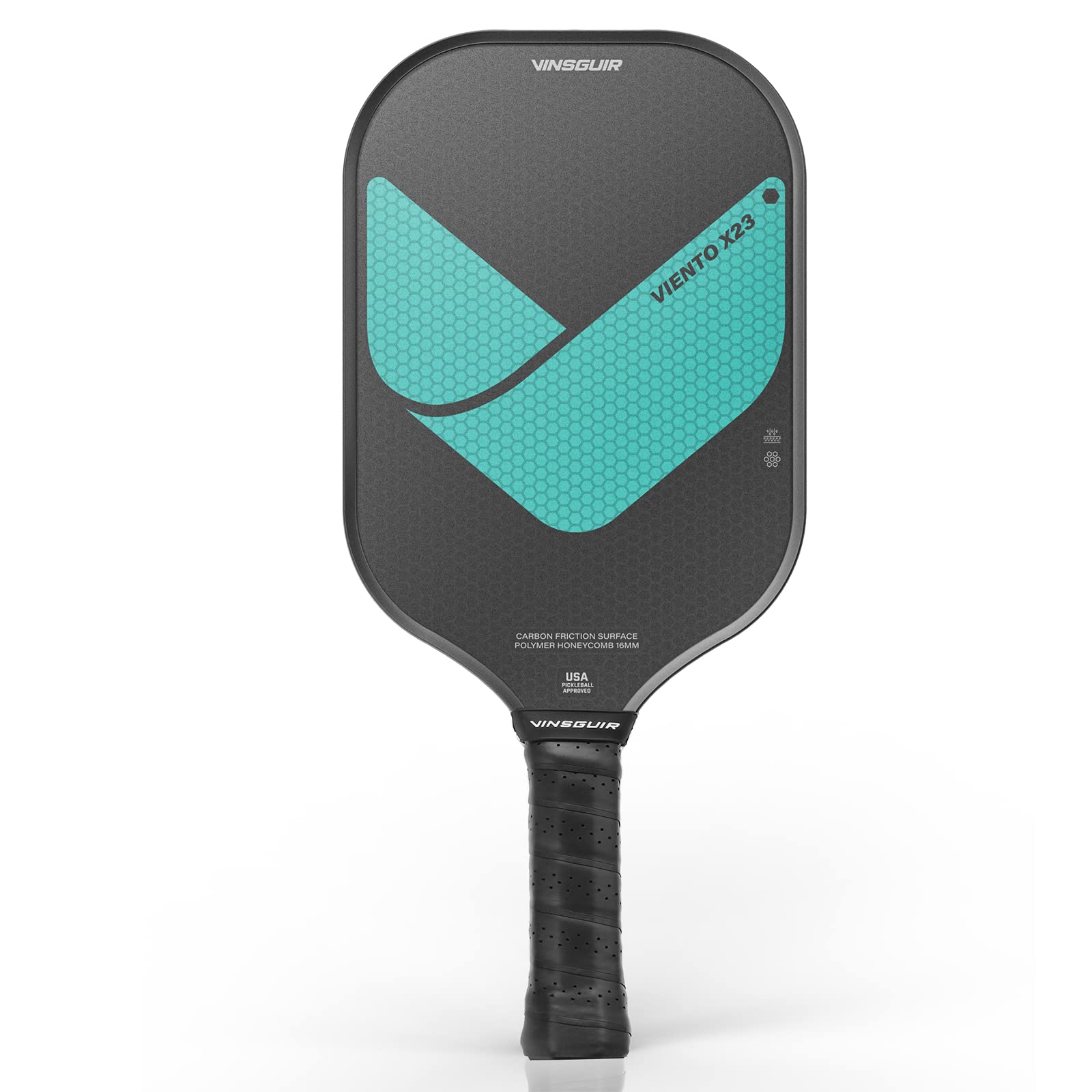 VINSGUIR Pickleball Paddles (Frosted Carbon Fiber Surface with Reinforced 16mm Polypropylene Honeycomb Core) $25.79 + free shipping w/ Prime or orders $35+