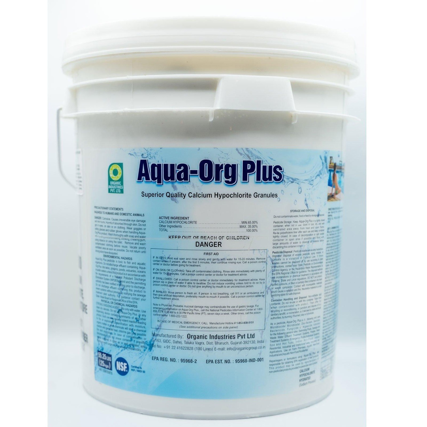 55lb Pyrock Chemical Aqua-Org Plus Calcium Hypochlorite Granules $150 + Free Shipping