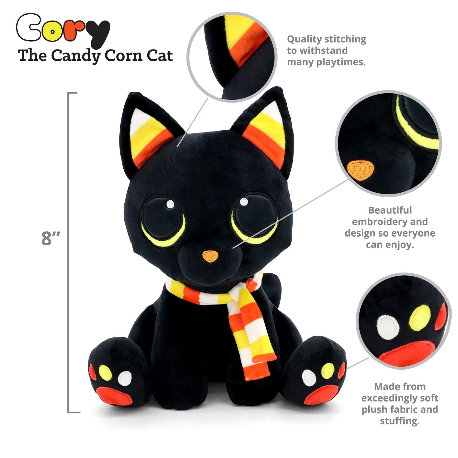 Plushible Halloween Black Vampire Cat Plushie (Viktor) Stuffed Animal Decoration $11 & More + Free Shipping