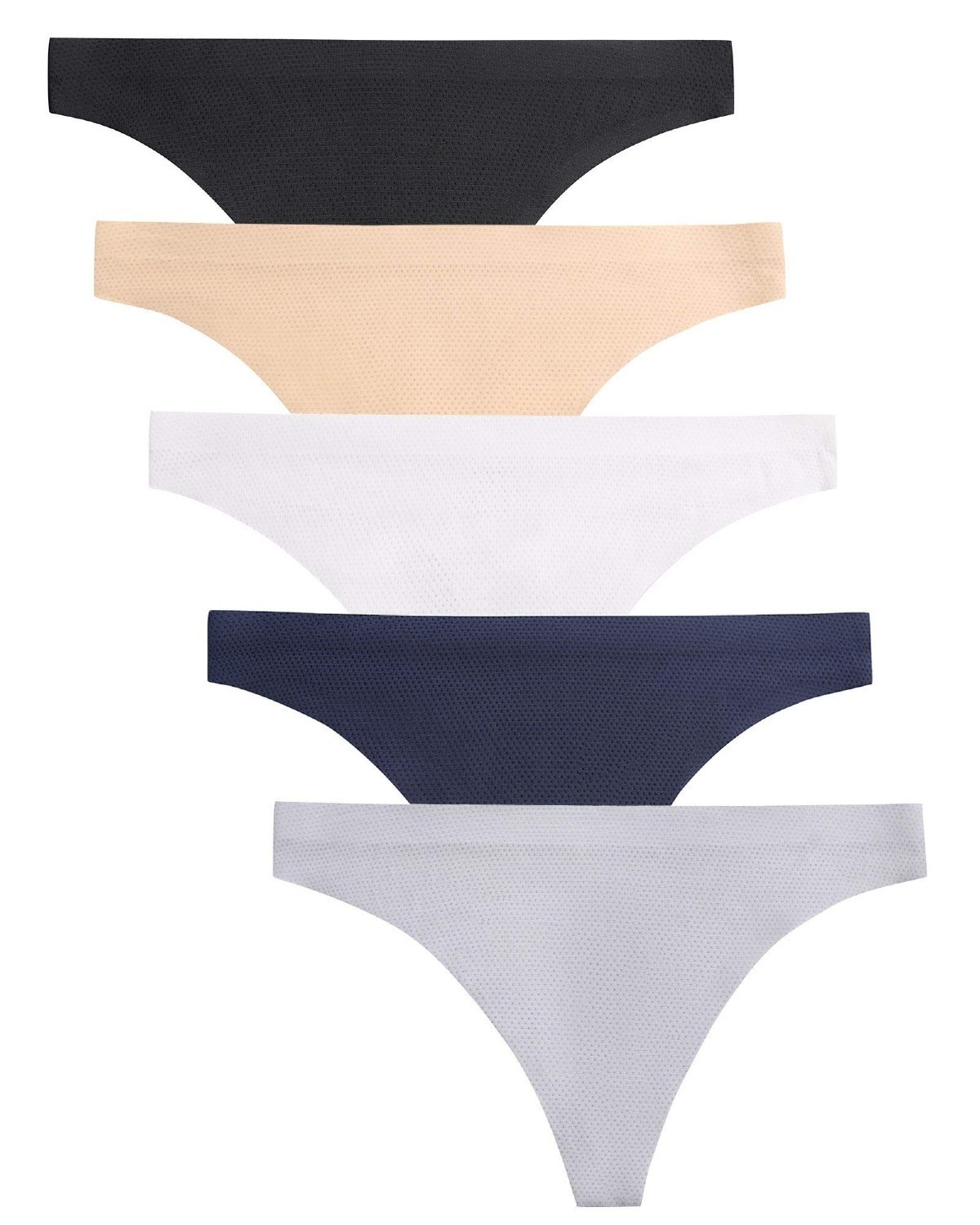 Voenxe 5 Pack Seamless Women Thong Underwear $7 + Free Shipping w/Prime or $35
