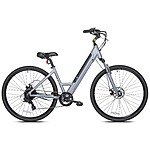 Kent Bicycles 700C 350W Adult Pedal Assist Step-Through Hybrid Electric Bike (Grey) $380 + Free Shipping