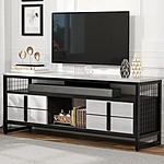 YITAHOME Wood 65&quot; TV Entertainment Center (White) $100 + Free Shipping