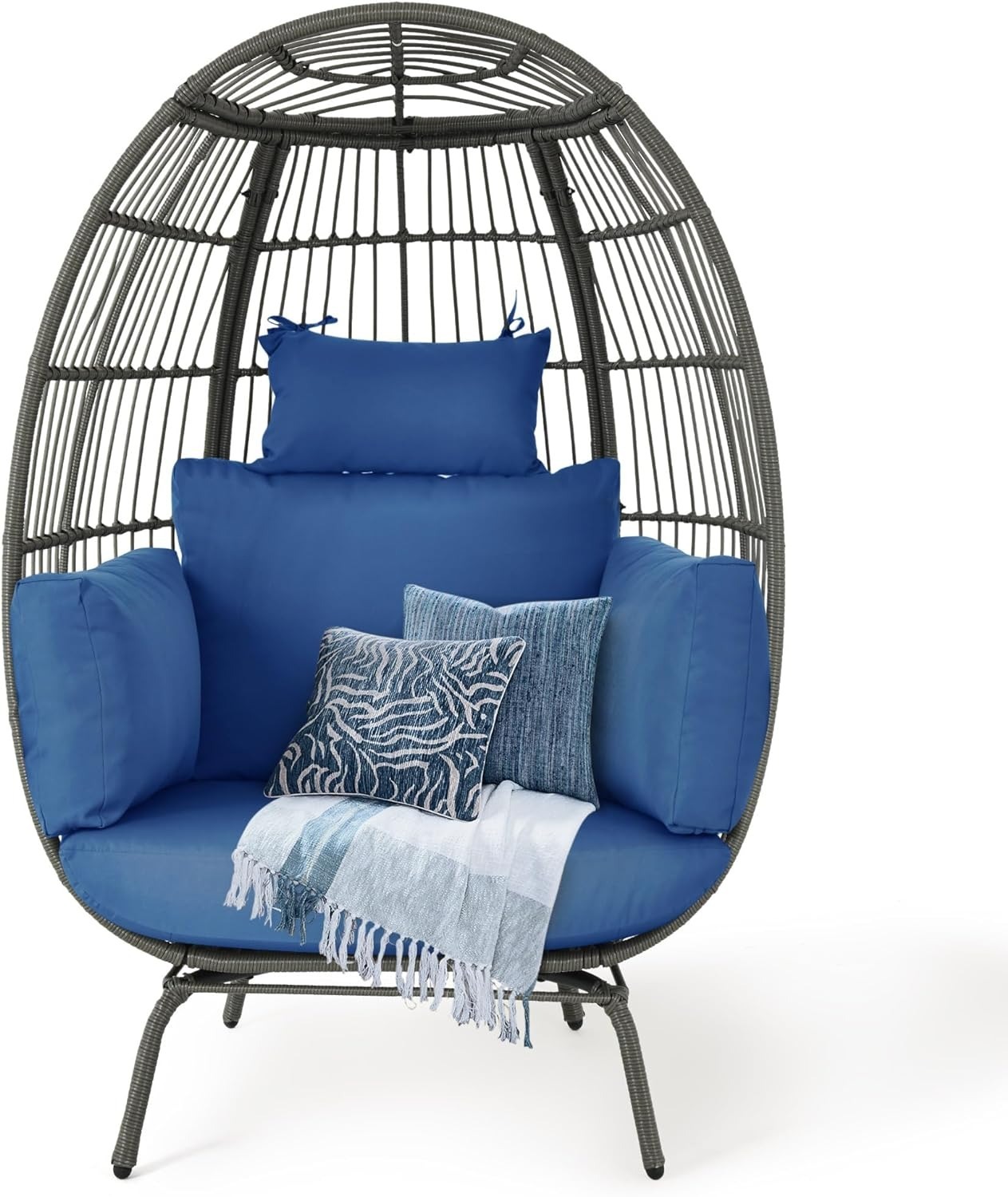 YITAHOME Oversized Wicker Indoor/Outdoor Egg Chair $159.59 + Free Shipping