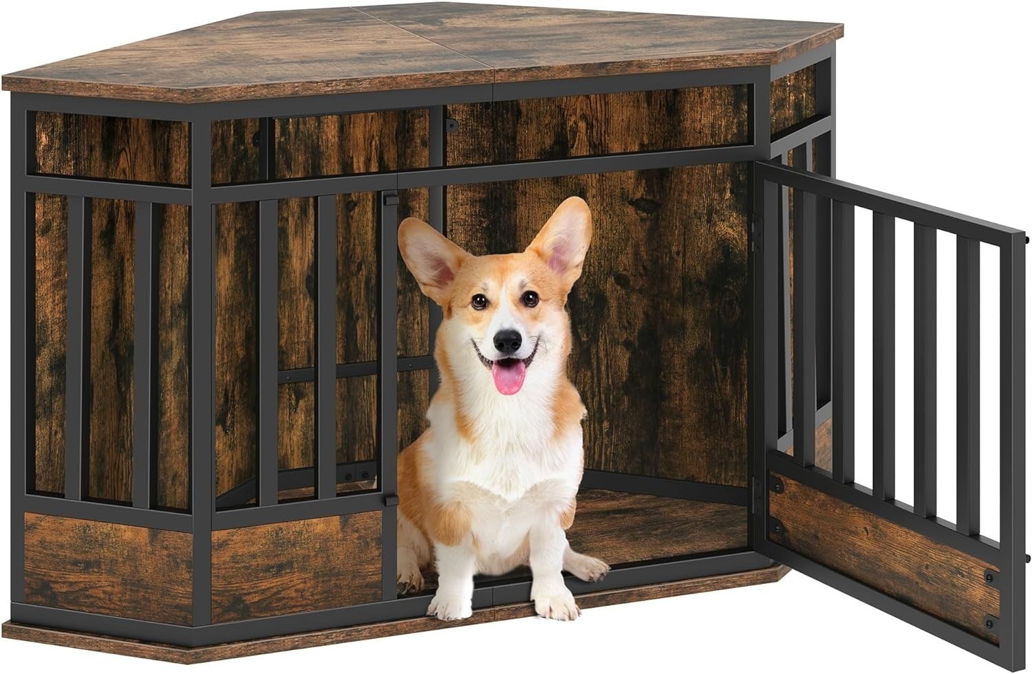 DWVO 44" Heavy Duty Indoor Croner End Table Dog Crate for Large Dogs $140 + Free Shipping