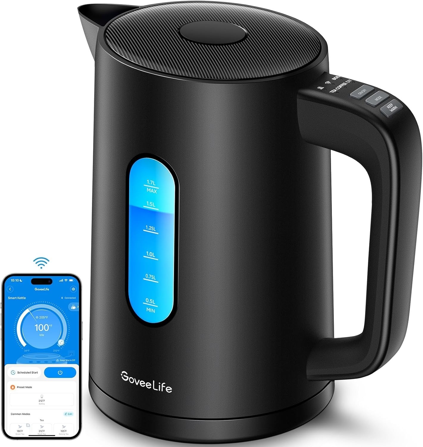 GoveeLife 1.7L 1500W Smart Electric Kettle w/ Temperature Control $30 + Free Shipping w/ Prime or orders $35+