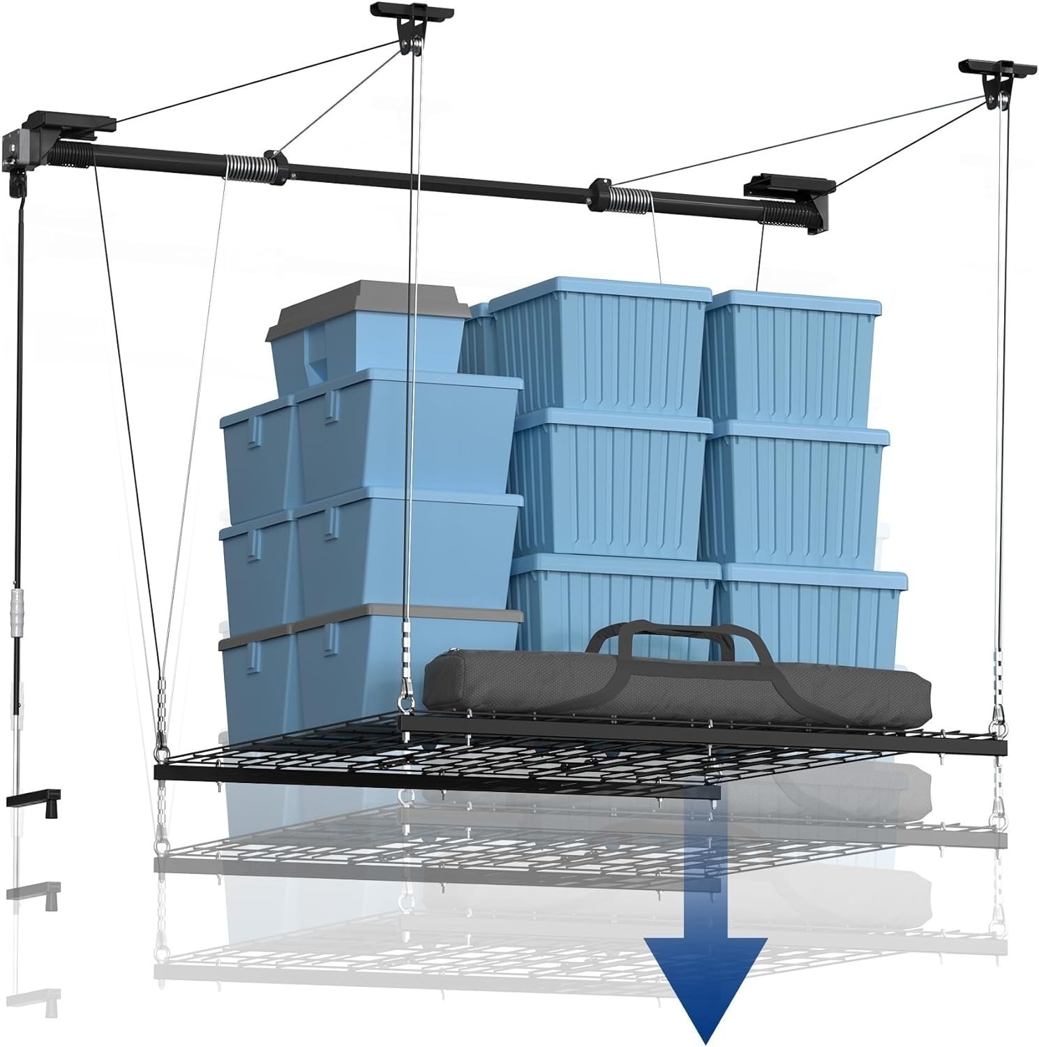 FLEXIMOUNTS 4'x4' GL1 Adjustable Overhead Garage Lifting Storage Rack System (300lbs) $208 + Free Shipping