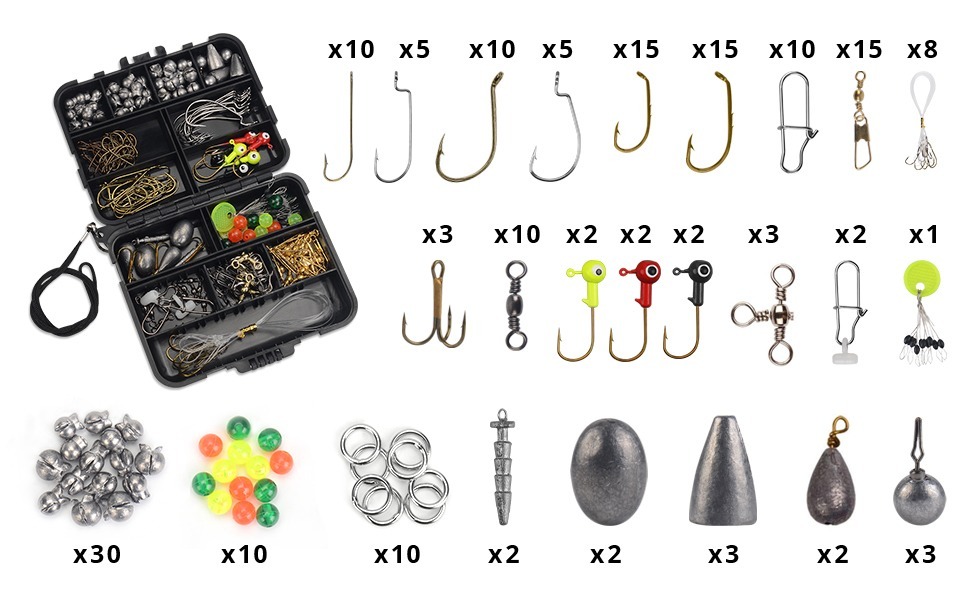 MadBite Terminal Fishing Tackle Kits: 181-Piece Freshwater $10, 214-Piece Freshwater $13 & More + FSw/ Prime or orders $35+