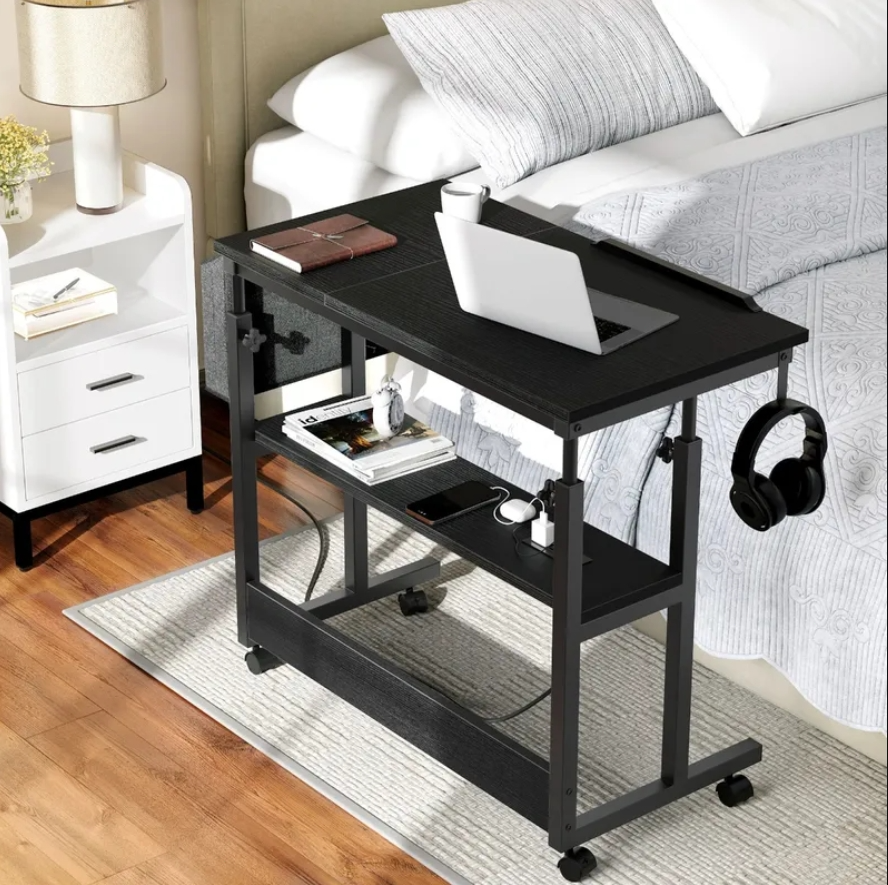 YITAHOME 31.5" Adjustable Desk w/ Wheels, USB, Outlets, Power cord (Black) $56 + Free Shipping