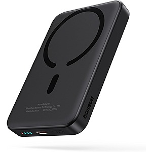 Baseus 10000mAh Wireless Magnetic Power Bank w/ Type-C Cable $22.79