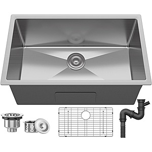 YITAHOME 16 Gauge Stainless Steel Single Bowl Undermount Sink w/ Accessories