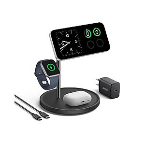 Anker MagSafe 15W Qi2 Certified MagGo 3 in 1 Wireless Charging Station (Black) & More $80 + Free Shipping
