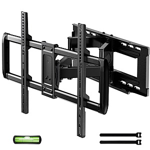 MountFTV Full Motion TV Wall Mount Bracket (37-82 Inch TVs, up to 100lbs) $22 + Free Shipping w/ Walmart+ or orders $35+