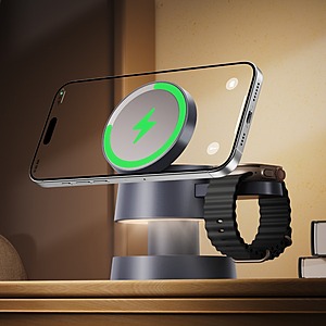 IVANKY 4-in-1 Wireless Charging Station w/ Night-Lamp $20 + Free Shipping w/ Prime or on orders over $35