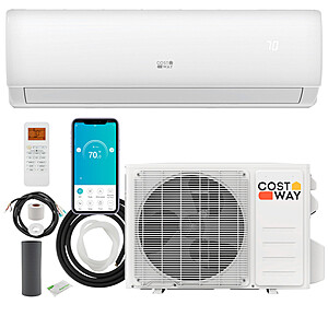 Costway 11500 BTU 115V Mini Split Air Conditioner & Heat Pump w/ WiFi 0 + Free Shipping