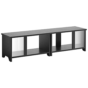 Pinmoco 65" Multifunctional TV Stand w/ Storage & LED Lights (Black) $60 + Free Shipping