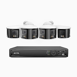ANNKE FDH600 4K 12MP NVR + 4 X PoE Dual-Lens Camera Security System w/ 180° Panoramic $320.45 + Free Shipping