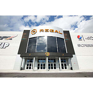 Regal Cinemas: 2x Premiere Movie Tickets: 2 Small Drinks + Small Popcorn Voucher 
