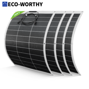 4-Pack ECO-WORTHY 130W 12V Flexible Mono Solar Panel (520W Total) 0 + Free Shipping