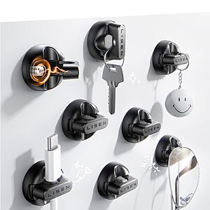 8-Pack LISEN Magnetic Adhesive Cord & Cable Holders from $4 & More + FS w/ Prime or orders $35+
