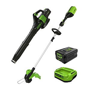 Greenworks 60V 13" Cordless String Trimmer & Leaf Blower Kit w/ 4.0 Ah Battery $170 + Free S&H