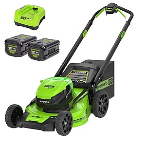 Renewed: Greenworks 80V 21" Self-Propelled Lawn Mower w/ 2x Batteries & Charger $323 + Free S&H
