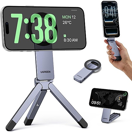 Prime Members: UGREEN for Magsafe Tripod 360° Rotating Adjustable $18.91, Magnetic Phone Stand for MagSafe $8.96 & More + Free Shipping