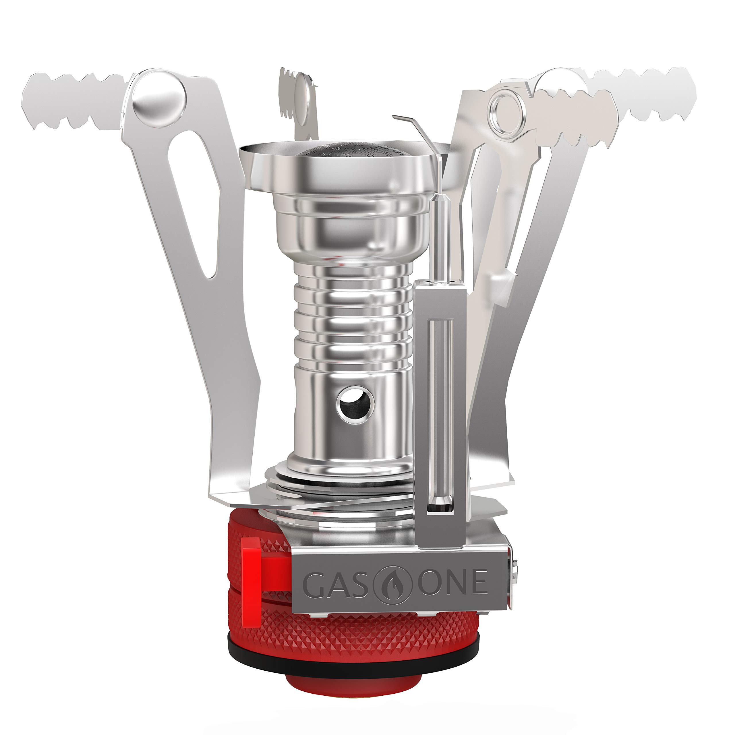 Gas One Backpacking Camping Stove - Pocket Rocket Stove with Piezo Ignition and Case for Isobutane fuel $7.99