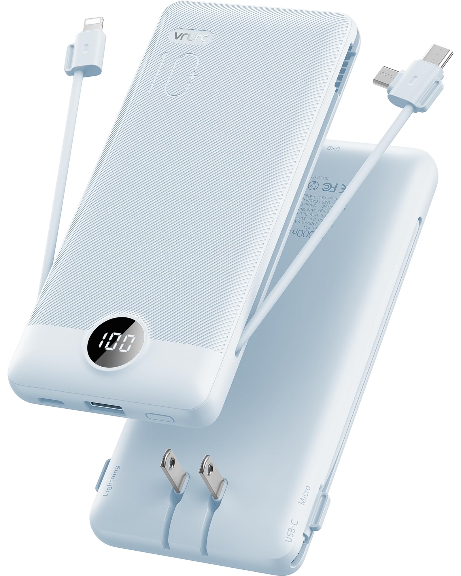 Prime Members: VRURC Portable USB C Power Bank 10000mAh for $15.49