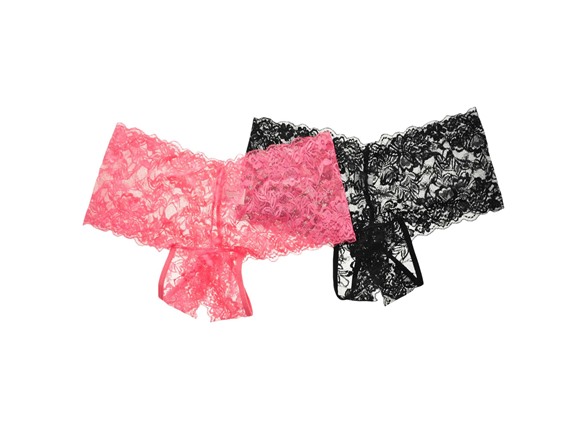 Woot - Angelina Open-Crotch Cheeky Boxers with Floral Lace Design (2-Pack) $9.99