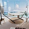 2-Person Hammock Suite with Collapsible Steel Frame &ndash; Backyard Oasis &amp;amp; Camping Essential (450lb Support, UV-Resistant + Storage Bag),White (Concave) $54.98