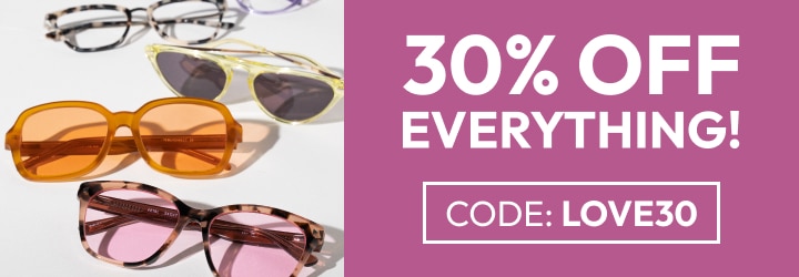 Eyebuydirect - 30% Off Everything with code: LOVE30 $15