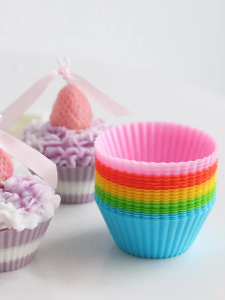 12pc silicone cupcake molds 38c shipped 0.35