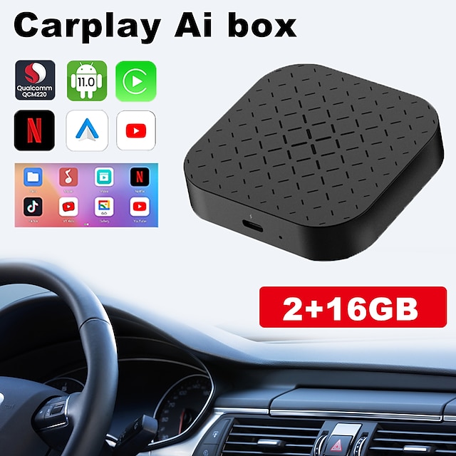 Android Auto AI Box from Carlinkit - Enables Android OS to your existing wired Carplay headunit! 2G16G $45