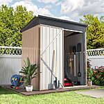 YODOLLA 5 x 3 ft. Outdoor Metal Steel Storage Shed with Sliding Roof &amp; Lockable Door for Backyard, Garden $99 + $30 shipping