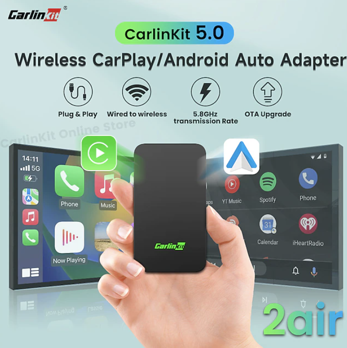 CarlinKit 5.0 (CPC200-2AIR) CarPlay Android Auto Wireless Adapter Dongle for OEM Car Radio $35 + Free Shipping
