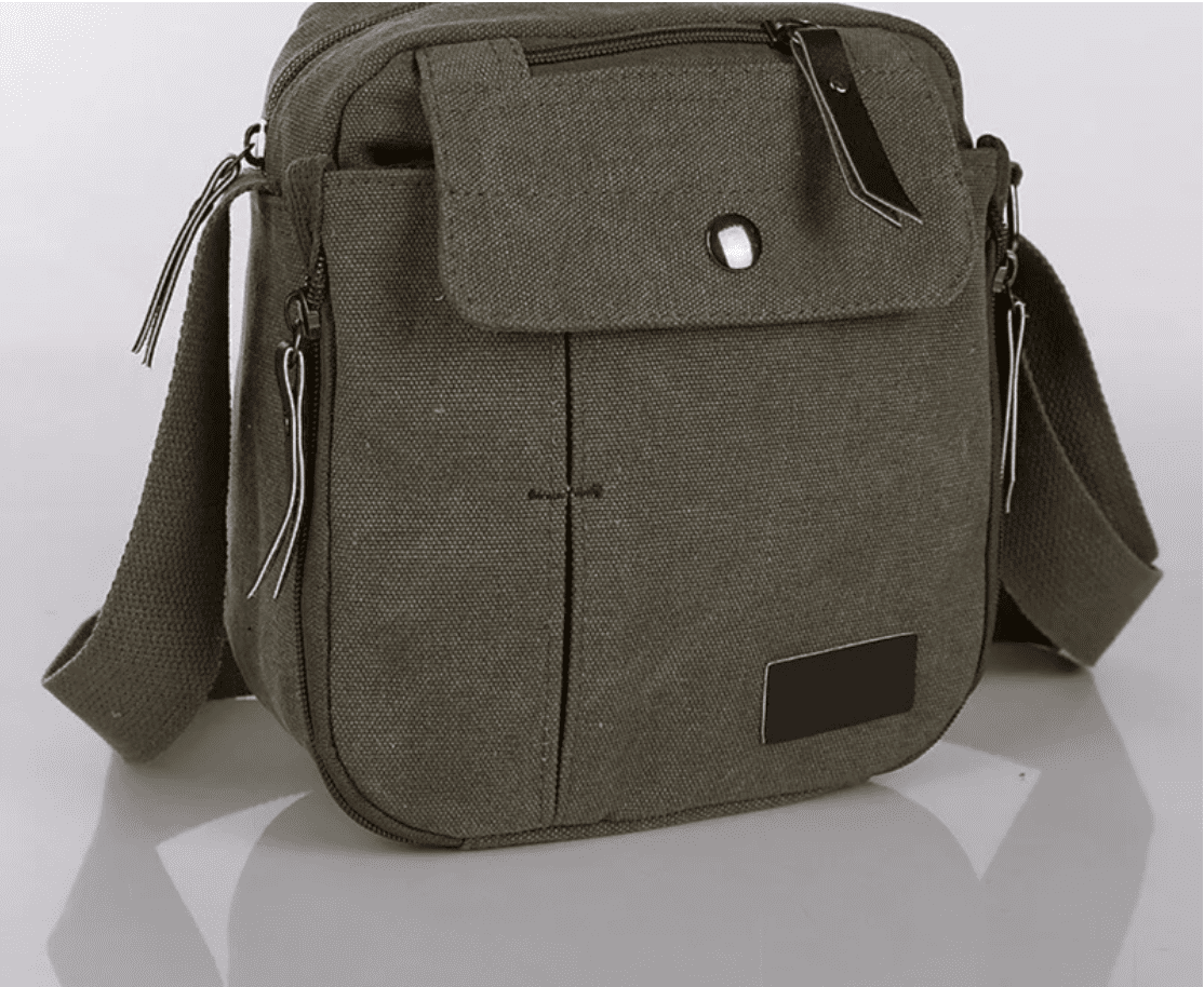 Men's Canvas Outdoor Adjustable Crossbody Bag - $13 Shipped