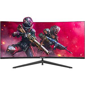 IPASON E342BW-J 34" Curved Gaming Monitor FreeSync Premium, 1ms MRPT, Ultra-WQHD, 165Hz, FreeSync, 2x HDMI,2x DP, 3.5mm $189