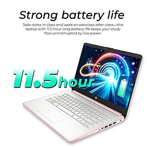 HP New Everyday Slim Laptop • 2026-2027 Edition • Microsoft Office 365 • Intel N150 CPU • 128GB SSD + 1TB Cloud Storage • Stunning Color • Copilot AI • Windows 11 $299