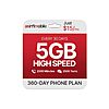 Infimobile 12-month plan 5GB/month, 2500 talk/text $60
