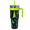 Zak Designs 40oz Wicked Halloween Straw Handle Tumbler, Double Wall Vacuum Insulated Stainless Steel Waverly Travel Tumbler with Durable Plastic Straw $4.99
