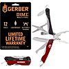 Gerber Gear Dime 12-in-1 Mini EDC Multitool - Needle Nose Pliers, Pocket Knife, Keychain, Bottle Opener - EDC Gear and Equipment, Gifts for Men - Red $18.7