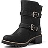 GLOBALWIN Women's Fur Booties Fashion Combat Ankle Boots $17.74