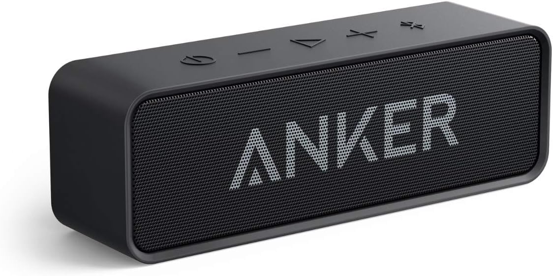 Upgraded, Anker Soundcore Bluetooth Speaker with IPX5 Waterproof, Stereo Sound, 24H Playtime, Portable Wireless Speaker for iPhone, Samsung and More $21.99