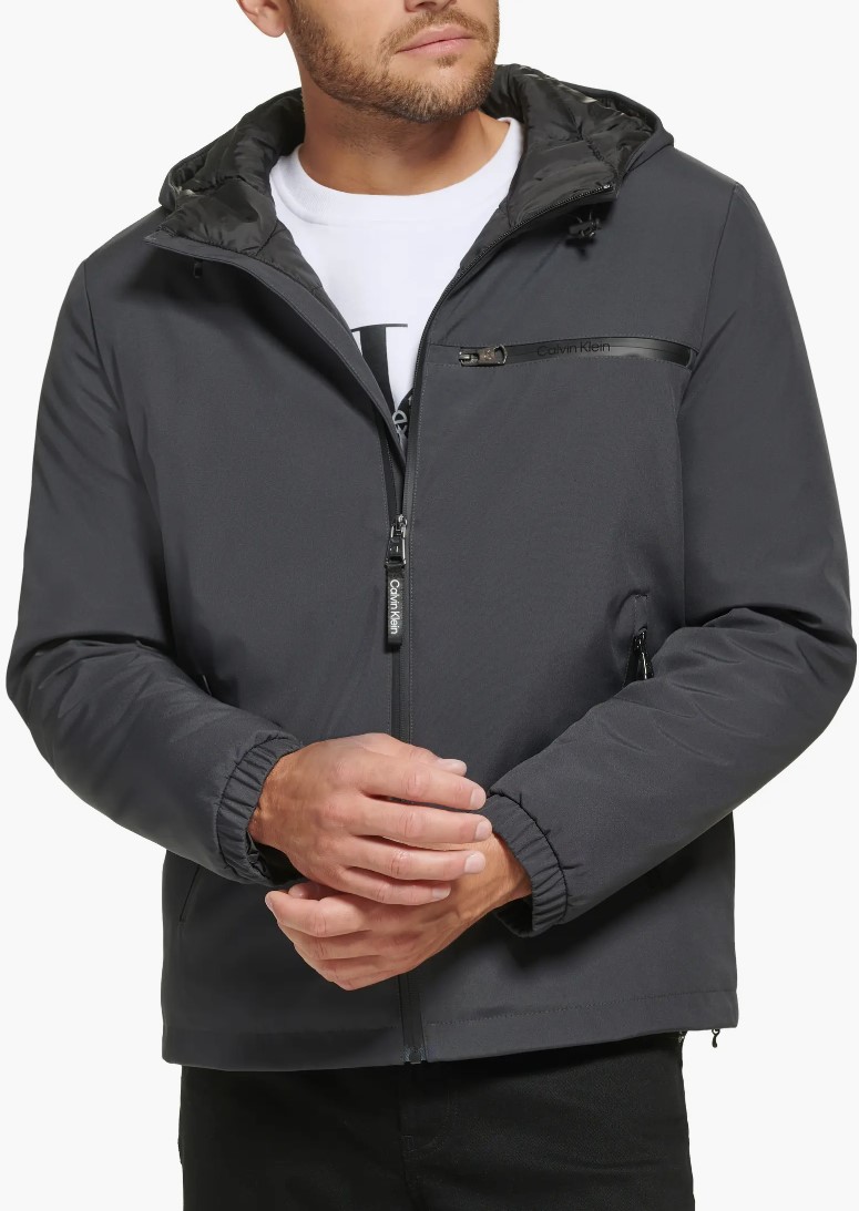 Calvin klein men's sales water resistant jacket