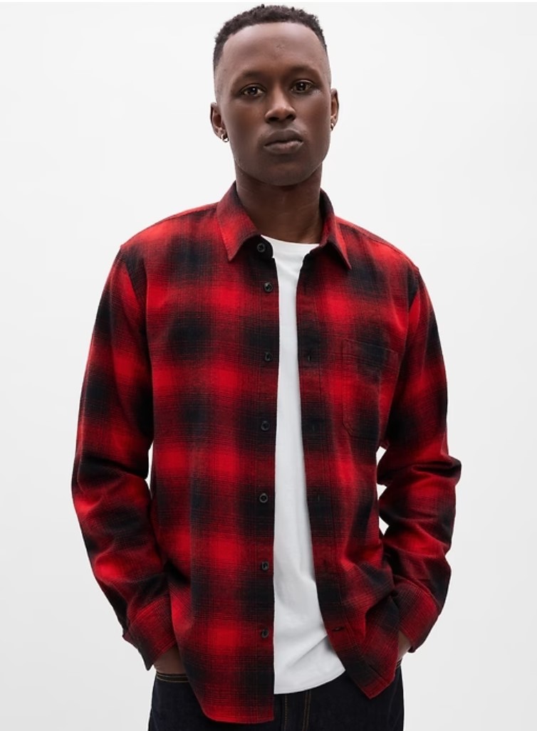 Gap Factory: Men's Flannel Shirt in Standard Fit $5.09