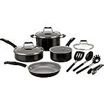 Cuisinart - CeramCuisinart - Ceramic Nonstick 11 PC Cookware Set - Blackic Nonstick 11 PC Cookware Set - Black $59.99