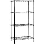 4-Shelf Amazon Basics Adjustable Storage Shelving Unit (Black or Chrome) $37.2