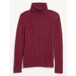 Old Navy: Men's Cable-Knit Turtleneck Sweater (Vintage Burgundy) $13.28